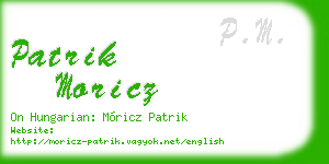 patrik moricz business card